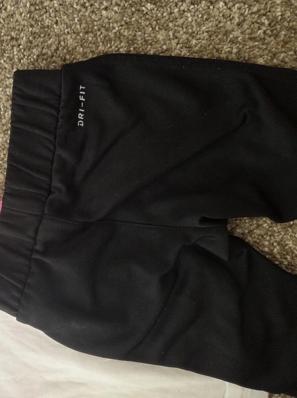 Nike Black Joggers with Pink Swoosh for Kids